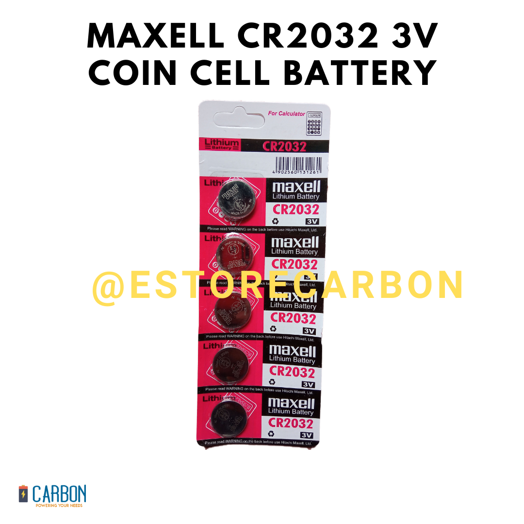 Maxell CR2032 3V Coin cell battery estorecarbon